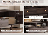76" TV Stand with Drawers for Living Room/Bedroom, Modern Chic Entertainment Center for TVs Up to 85 N710P339467P