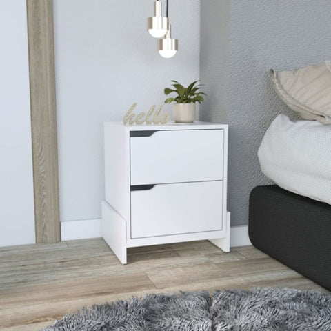 ZUN Luss Nightstand, Bedside Table with 2-Drawers B200P188859