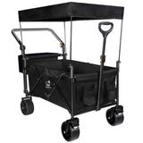 Heavy Duty Collapsible Wagon, Foldable Wagon with Removable Canopy, Foldind Wagon Cart with Wheels 92931648