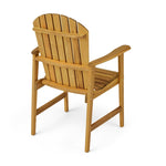 ZUN Outdoor Weather Resistant Acacia Wood Adirondack Dining Chairs , Natural Finish 64844.00