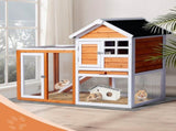 Wooden Rabbit Hutch Outdoor Chicken Coop Indoor Bunny Cage with Run, Guinea Pig House Pet House with 10952534