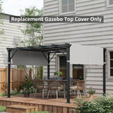 10 x 10ft Gazebo Replacement Canopy, UV Protection Pergola Shade Cover Light Gray 15679125