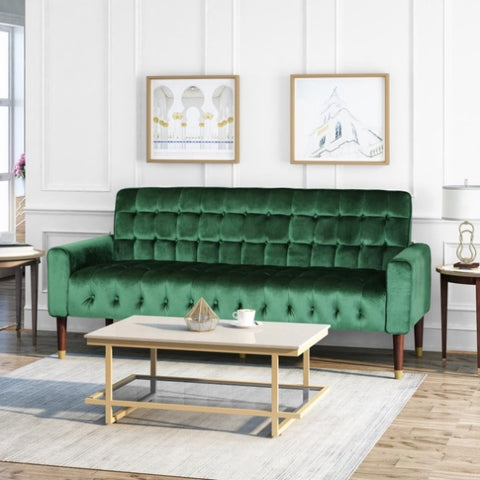 ZUN 70 in. W Square Arms Velvet Straight Sofa,Living room and Study 65744.00TOAK