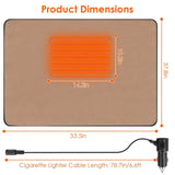 Electric Heated Throw Full Body Heated Shawl Indoor Outdoor Heated Blanket with 3 Heating Levels 95368001