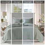 Full/Queen 3 Piece Reversible Scalloped Edge Quilt Set B03597531
