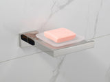Bright Polishing Soap Dish Rust-Proof 304 Stainless Steel Square Soap Holder with Removable Dish 80906242
