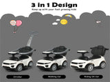 3-in-1 Kids Ride On Push Car for 12-36 Months Removable Handle Anti-Roll Board Horn Music White 25323980