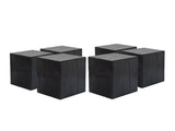 Wood-Look Square-Column MGO End Table, H18",Wood-Like Distressed Finish, Mix with Different Heights, N770P291199B
