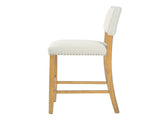 Barstools With rivet decoration set of 2 , wood Frame,fabric Sponge cushion and Upholstered N780P366607N