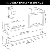 5 Pieces Bathroom Hardware Accessories Set Towel Bar Set Wall Mounted,Stainless Steel W121963547