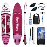 ZUN Inflatable Stand Up Paddle Board 11'x34"x6" With Accessories W1440P192395