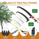 26ft Manual Pole Saw, Lightweight Tree Trimmers Long Handle Pruner Set, Sharp Steel Blade and 19106313