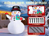12FT Tall Lighted Christmas Inflatable Decoration, Inflatable Giant Snowman Holding Gift Boxes, 18336363