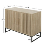 ZUN 2 door 3 drawer cabinet, Accent Storage Cabinet, Suitable for Living Room, Bedroom, Dining Room, W688126273