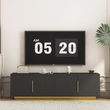 TV Stand with 16 Color LEDs,68" Modern Stand, Cabinet Entertainment Center for 55 60 65 Inch W1321P309470