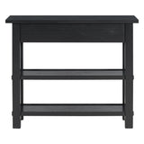 ZUN TREXM Retro Console Table with Drawer and Two Sturdy Shelves for Entryway, Living Room N715P195561B