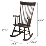 ZUN Black Spindle Back Rocking Chair B062P186523