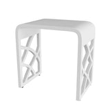 DAX Solid Surface Shower Stool - Matte White B2702P227040