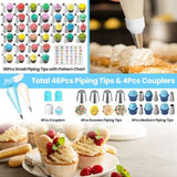 236Pcs Cake Decorating Kit - Baking Tools with 46 Tips, 4 Couplers, 6 Cookie Molds & More - Safe 23995049