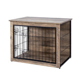 ZUN Dog Crate Furniture , Wooden Dog Crate with Double Doors, Dog Furniture, Indoor Dog Kennel, 89114511