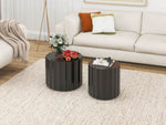 ZUN Coffee Table Set of 2, Round Coffee Table ,Nesting Coffet Table,End table,Circle Sidetable for W2232P152914