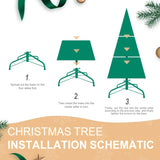 Artificial 7.5ft Green Christmas Tree with 1599 PE/PVC Mixed Branch Tips, 450L warm white led, 01106238