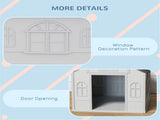 Gray Water Resistant Puppy Shelter Pet House with Door, Indoor Outdoor Use, Easy to Assemble for 77347981