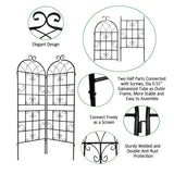 2 Pack Metal Garden Trellis 71" x 19.7" Rustproof Trellis for Climbing Plants Outdoor Flower Support W1586104494