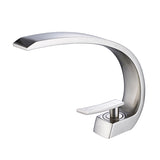 Brushed Nickel Bathroom Faucet,Faucet for Bathroom Sink, Single Hole Bathroom Faucet Modern Single W1932P156228