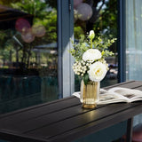 55" Outdoor Bar with Adjustable Feet, Rectangle Narrow Counter Height, Ideal Bar Height 10236852