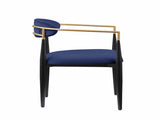 Modern Contemporary 2pcs Side Chairs Blue Fabric Upholstered Ultra Stylish Chairs Set B011139602