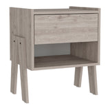 Hosley 1-Drawer 1-Shelf Nightstand Light Grey B06280567