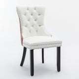 A&A Furniture, Nikki Collection Modern, High-end Tufted Solid Wood Contemporary PU and Velvet W1143P151481
