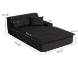 Left Armrest Chaise Lounge Chair Upholstered Sofa Bed No Assembly Required,Oversized Sleeper Chair W1170P333285