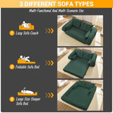 Human Dog Bed, Lazy Sofa Couch, 78.7" Multi-Functional Foldable Sofa Bed, 3-in-1 Teddy Fabric W1885P277276