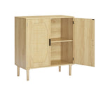 ZUN Kitchen storage cabinets with rattan decorative doors, buffets, wine cabinets, dining rooms, 37563688