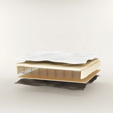 A set of 4 white thickened dining chairs with built- in spring packages and ergonomic W3226P279079