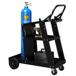 ZUN Professional Welding Cart Plasma Cutting Machine without Drawer Black 64726766