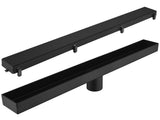 28 Inch Linear Shower Drain with 2-in-1 Flat & Tile Insert Removable Cover, 304 Stainless Steel with 24721985