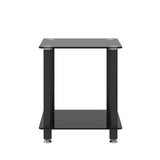 ZUN 2-Piece Black Side Table , 2-Tier Space End Table ,Modern Night Stand, Sofa table, Side Table with 27621184