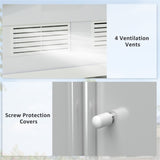 Steel Storage Shed Garden Tool house 7' x 4' White-AS 29964192