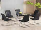 Modern Dining Chairs with Faux Leather Padded Seat Dining Living Room Chairs Upholstered Chair with W115181766
