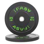 ZUN Weight Plates, Rubber Bumper Plates, 2 Inch Steel Insert 25lb Bundle Options Available for Home Gym 81271637