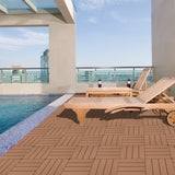 Plastic Interlocking Deck Tiles, 11.8"x11.8", Patio Flooring Outdoor Waterproof All W2882P204560