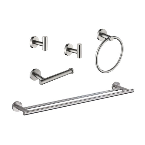 ZUN 5 Piece Bathroom Towel Rack Set Wall Mount W2287P174684