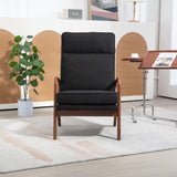 ZUN 25.2"W Modern Rocking Chair Accent Lounge Armchair Comfy Boucle Upholstered High Back Wooden Rocker W1298137123