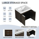 24 Inch Bathroom Cabinet With Resin Sink,Soft Close Doors,Float Mounting Design, For Small Bathroom W999P204936