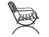 50in Butterfly Back Cross Feet Bronze Iron Bench 83878170