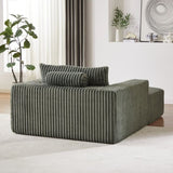 75-Inch Corduroy Sponge Sofa Lounge Chair,No Assembly Required,Fluffy Modern Sleeper Chair for W834P206093