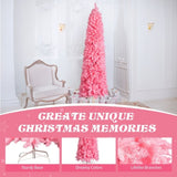 7.5 FT Hinged Christmas Tree, Artificial Pencil Christmas Tree, Unlit Artificial Christmas Pine Tree 28017987